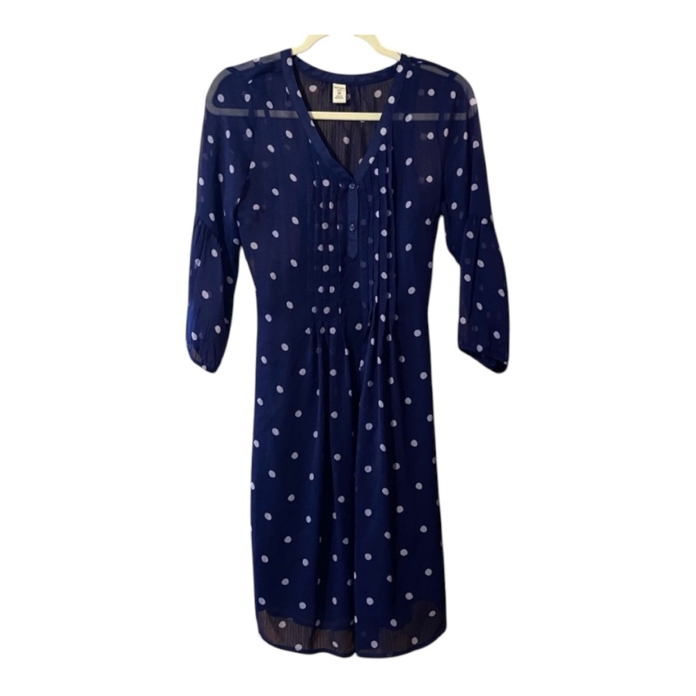 NWT Old Navy Women’s Balloon Sleeve Polka Dot Sheer Knee Length Dress - Size M
